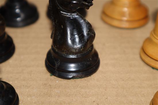 A Jacques Staunton chess set and vintage playing cards